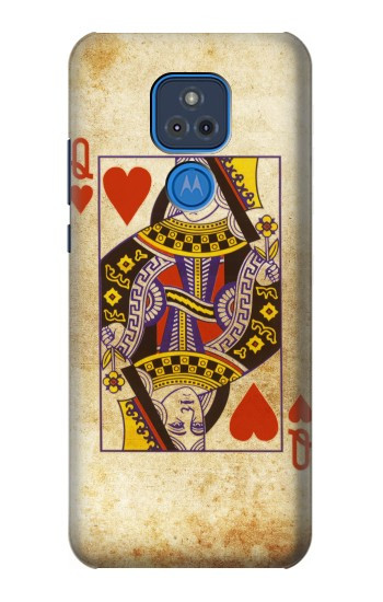 S2833 Poker Card Queen Hearts Case For Motorola Moto G Play (2021)